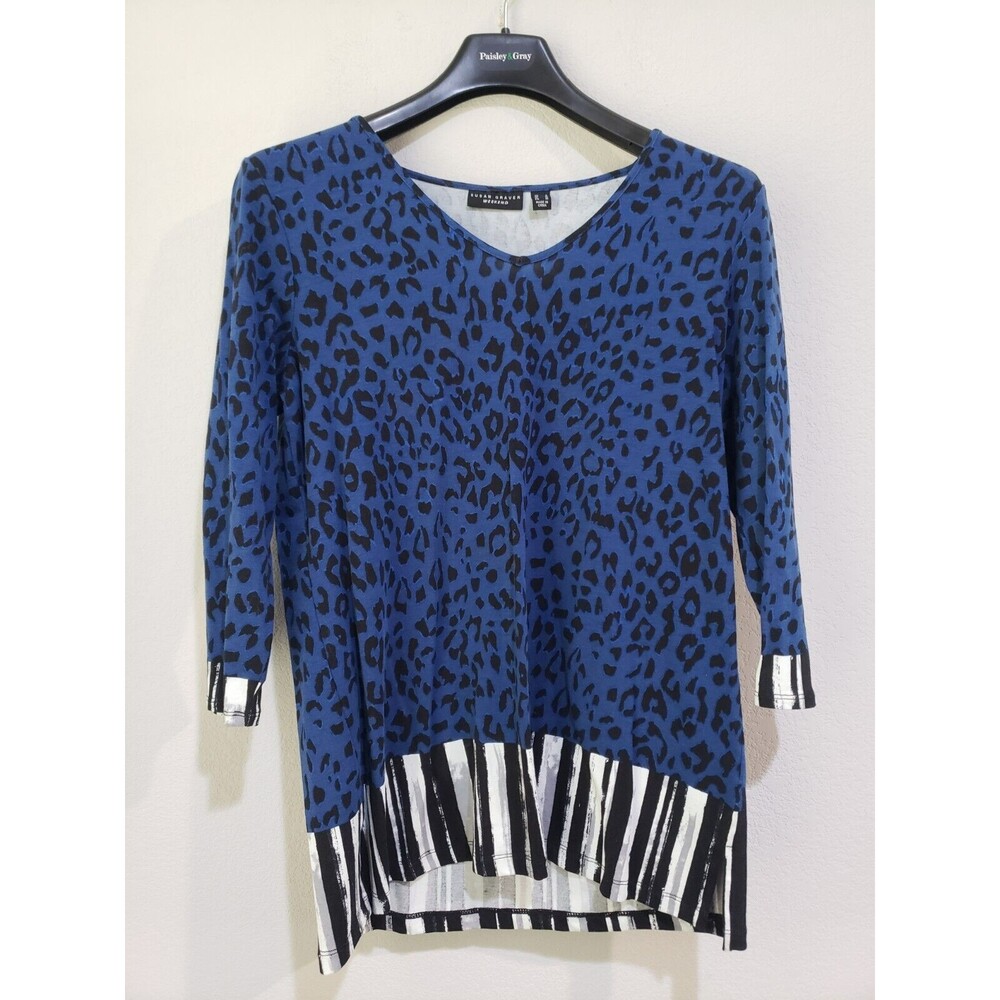 Susan Graver Weekend Animal Print Cotton Modal Tunic Size S